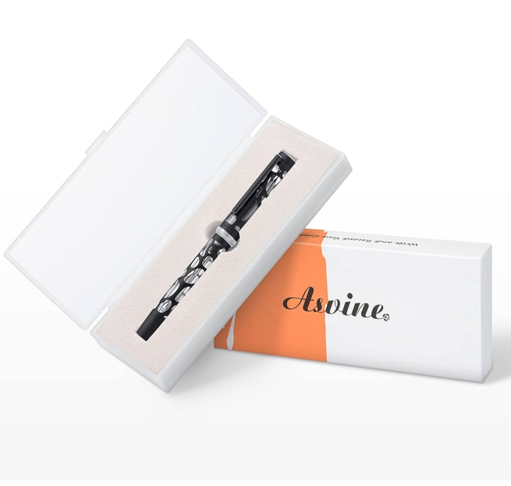 Asvine V169 Vacuum fill pen Black - M nib