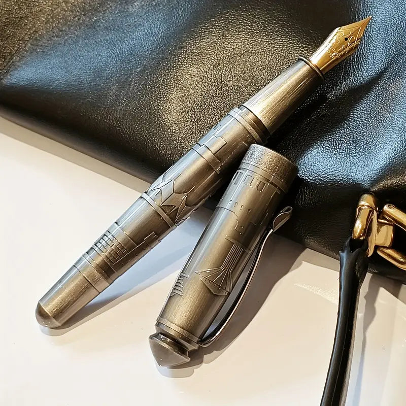 Saudi Vision Fountain pen Ancient Saudi buildings, Iridium nib calligraphy pen