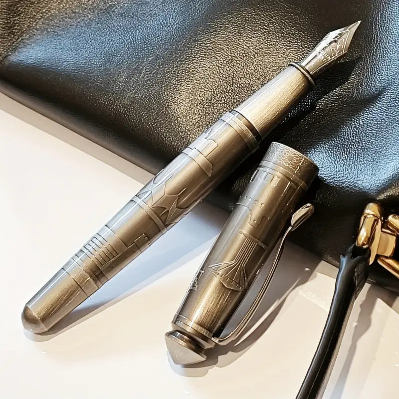 Saudi Vision Fountain pen Ancient Saudi buildings, Iridium nib calligraphy pen