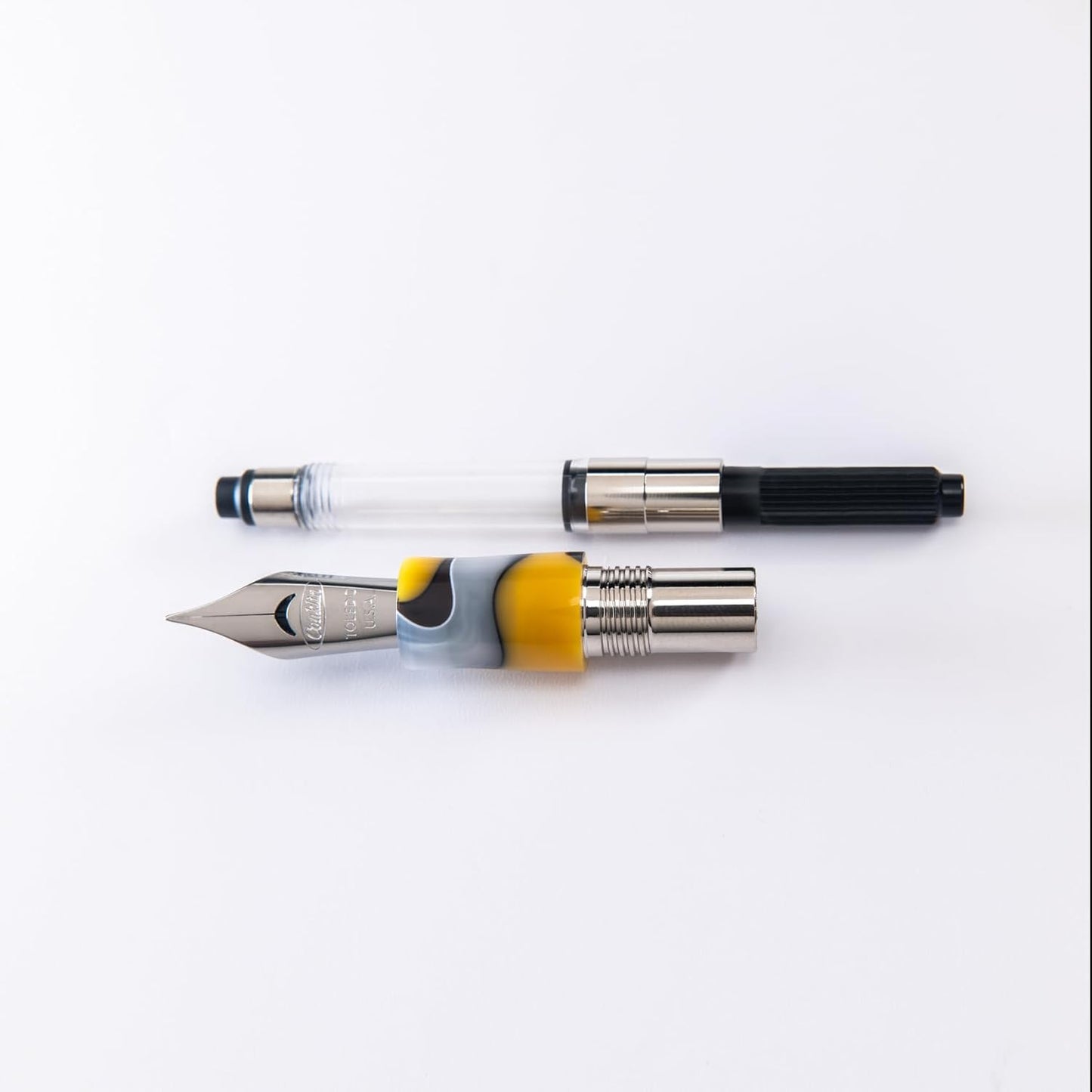 Conklin All American Fountain Pen in Yellowstone – STUB Nib, Unique Yellow, Brown & White Design – Ideal Gift for Professionals & Pen Collectors