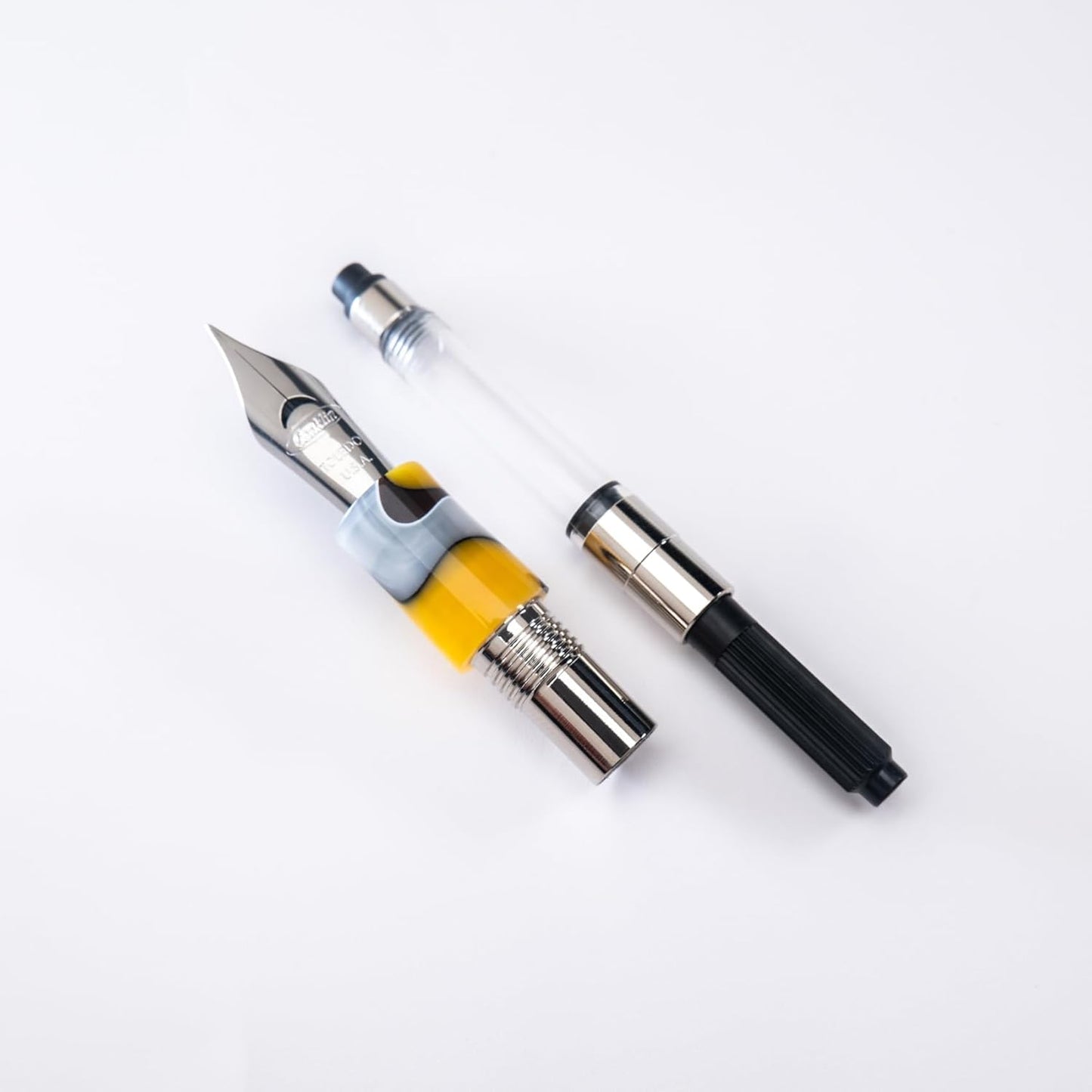 Conklin All American Fountain Pen in Yellowstone – STUB Nib, Unique Yellow, Brown & White Design – Ideal Gift for Professionals & Pen Collectors