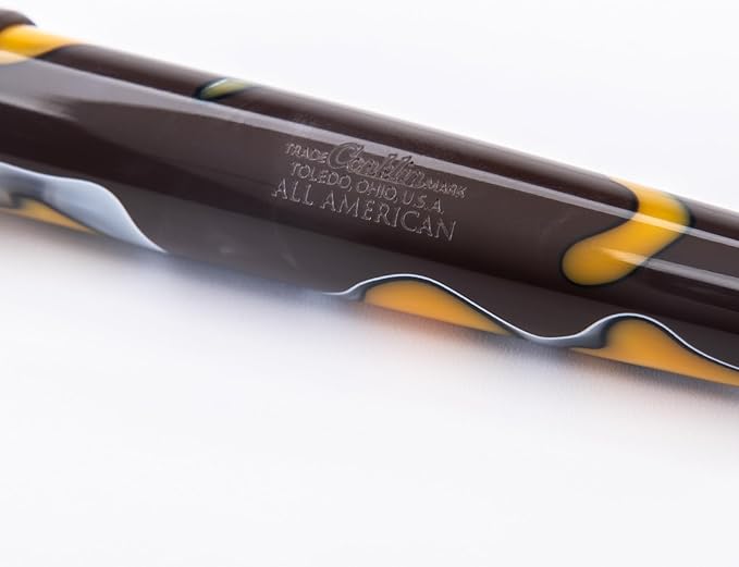 Conklin All American Fountain Pen in Yellowstone – STUB Nib, Unique Yellow, Brown & White Design – Ideal Gift for Professionals & Pen Collectors