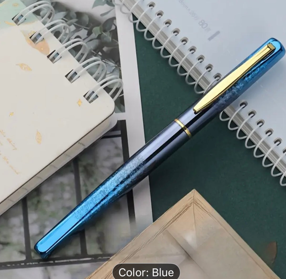 Metal gradient pen with colorful iridium nib - extra fine point