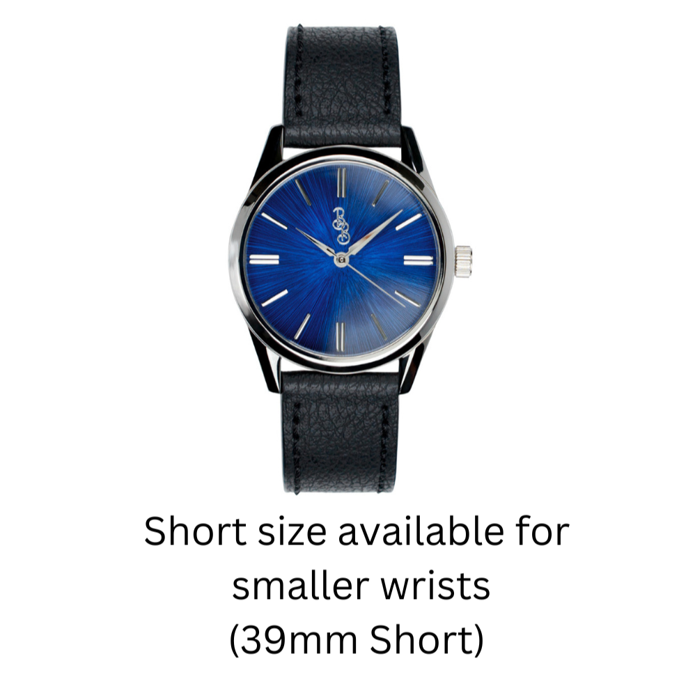 Blue Sunburst Watch from the Beyond Boring Watch Company