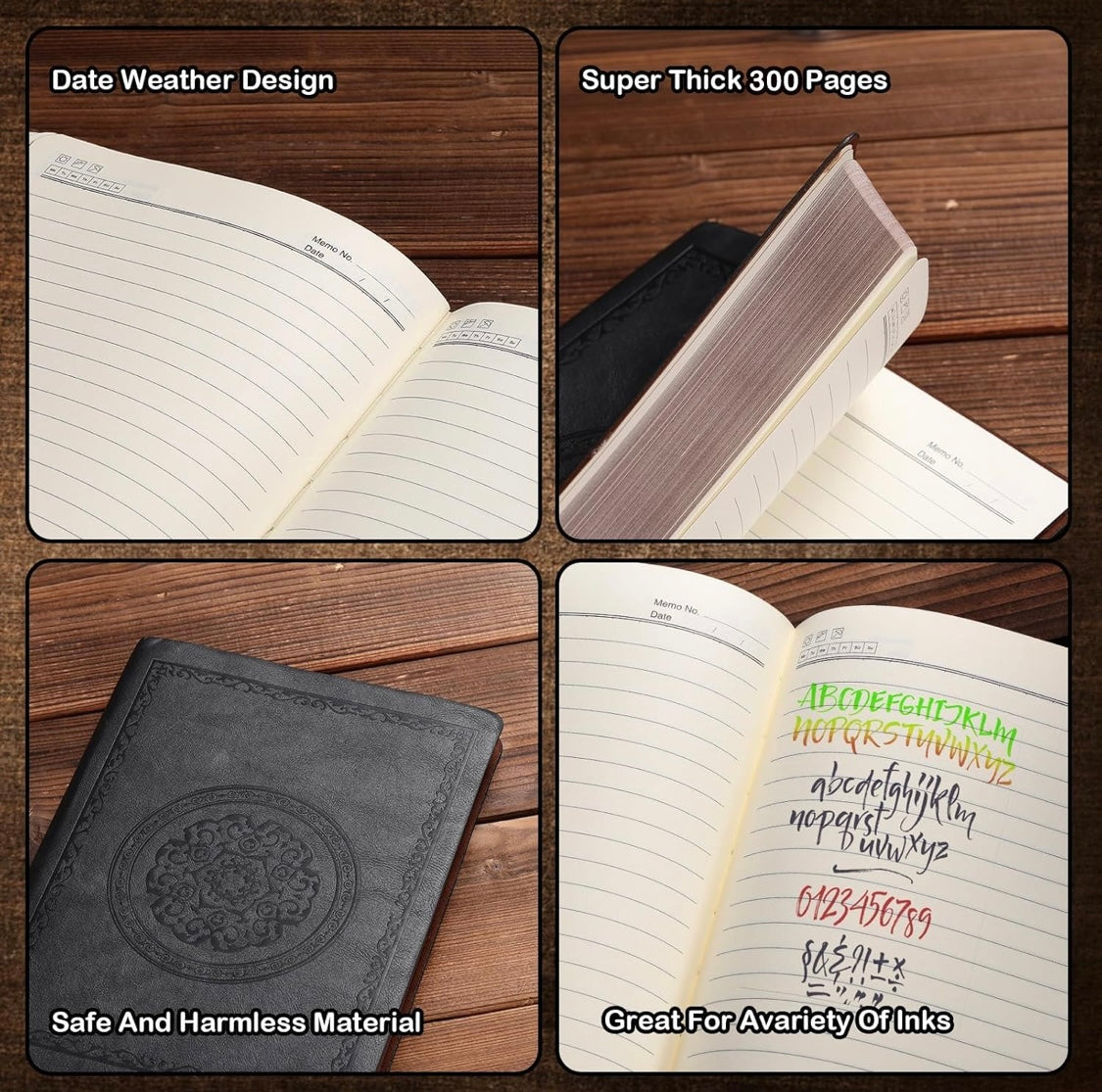 Leather vintage journal notebook