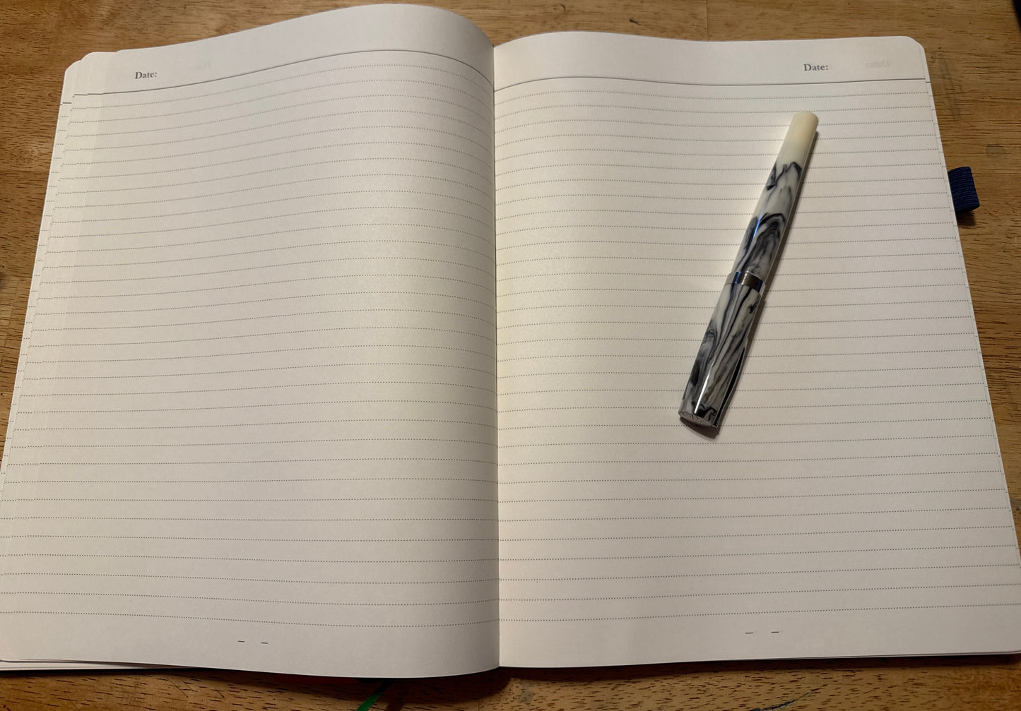 Giant, hard bound leather lined notebook
