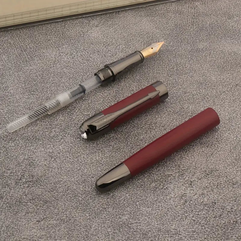 Red, Metal Fountain Pen with M nib