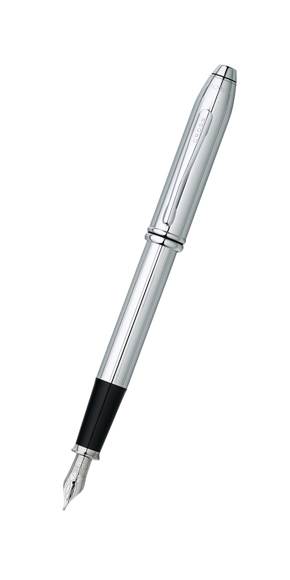 Townsend® Lustrous Chrome Stainless-Steel Medium Nib Fountain Pen