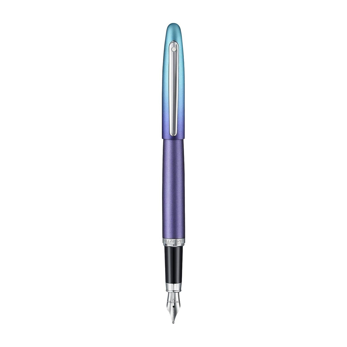 Sheaffer VFM 9430 Expressions Blue and Purple Pearlised Gradient Fountain Pen with Chrome-Plated Trims