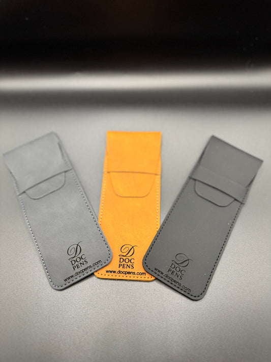 Faux leather 2 pen sleeve