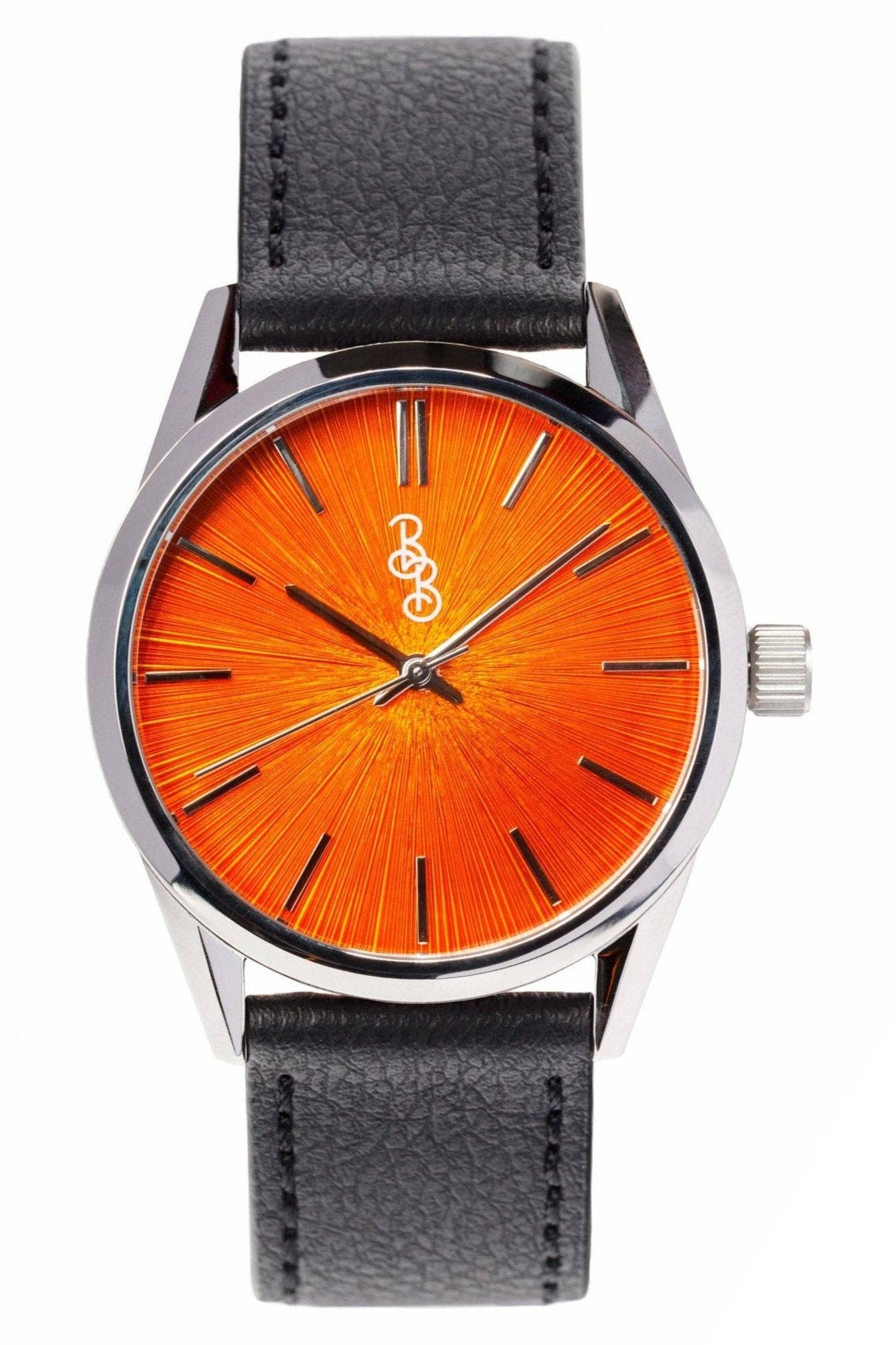 Orange Sunburst Watch  from the Beyond Boring Watch Company