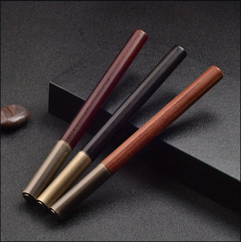 Wood and Brass Fountain Pen - RED