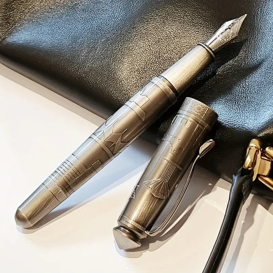 Saudi Vision Fountain pen Ancient Saudi buildings, Iridium nib calligraphy pen