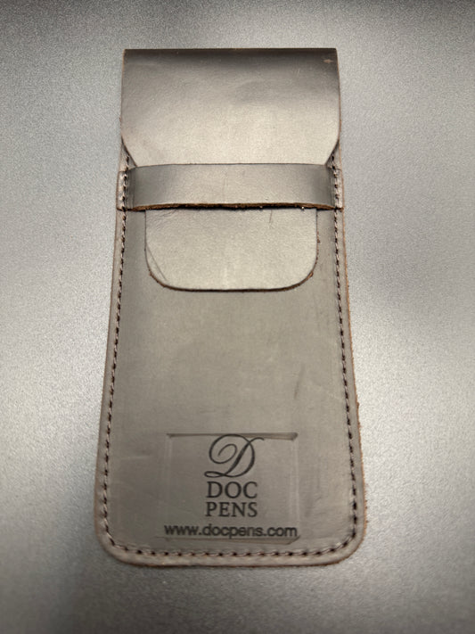 Faux leather black 3 pen sleeve