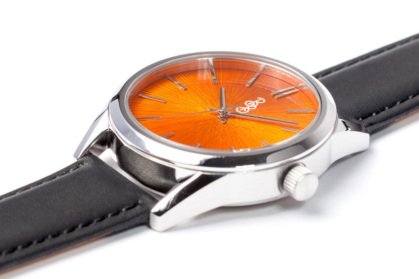 Orange Sunburst Watch  from the Beyond Boring Watch Company