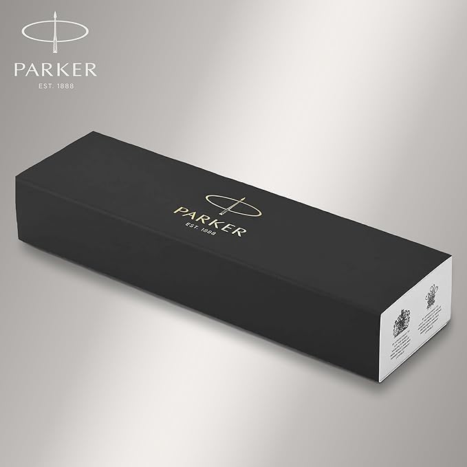 Parker IM Fountain Pen, Matte Black, Black Trim, Medium Point, Blue Ink Cartridge, Gift Box - Perfect for Calligraphy and Artistic Writing