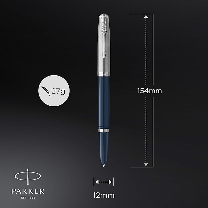 Parker 51 Fountain Pen - Midnight Blue - Fine