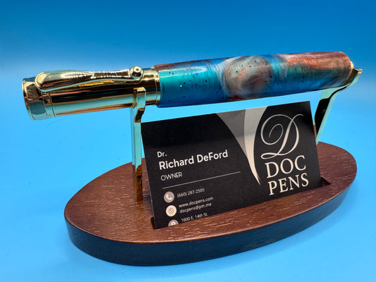 Hand-made Zen Pen from Doc Pens - Blue Lagoon travel size
