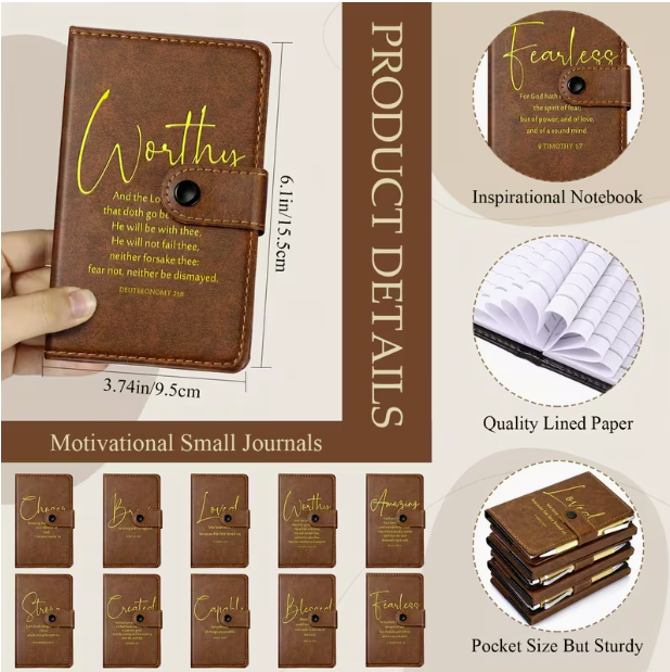Pocket Size Faux Leather Jornal with Ballpoint