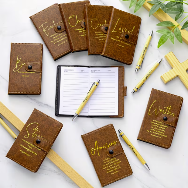 Pocket Size Faux Leather Jornal with Ballpoint