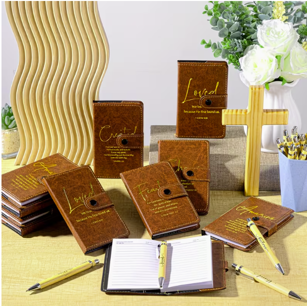 Pocket Size Faux Leather Jornal with Ballpoint