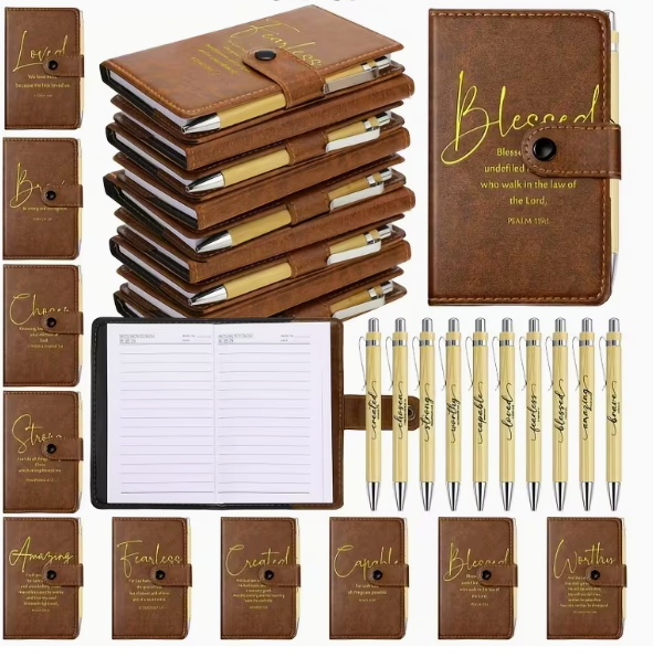 Pocket Size Faux Leather Jornal with Ballpoint