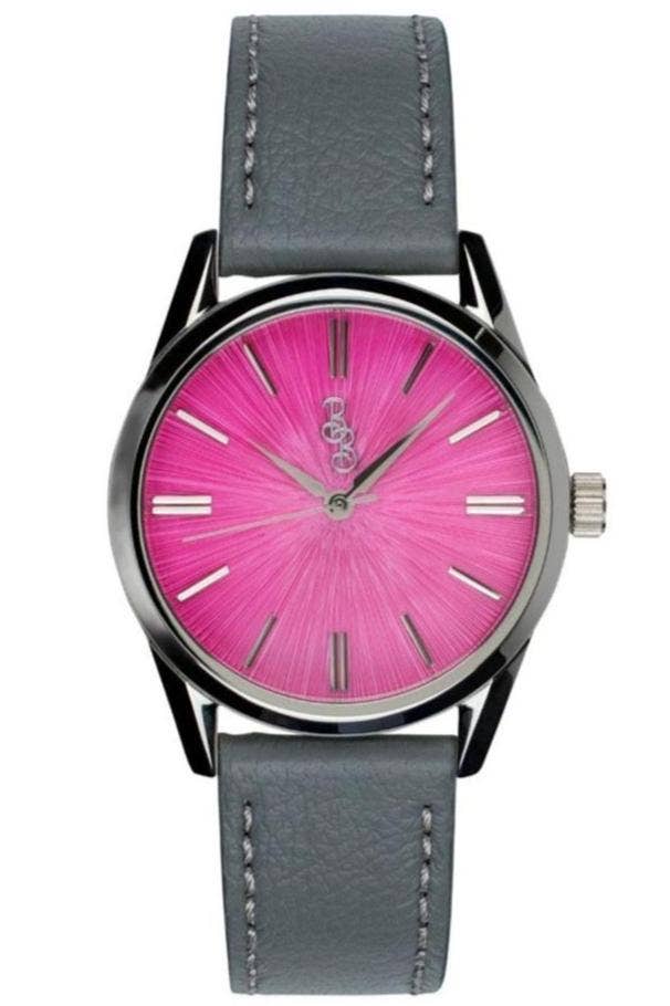 Pink Sunburst Watch from the Beyond Boring Watch Company