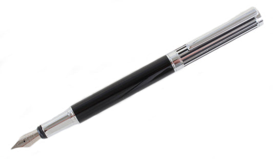David Aster Black Lined Fountain Pen