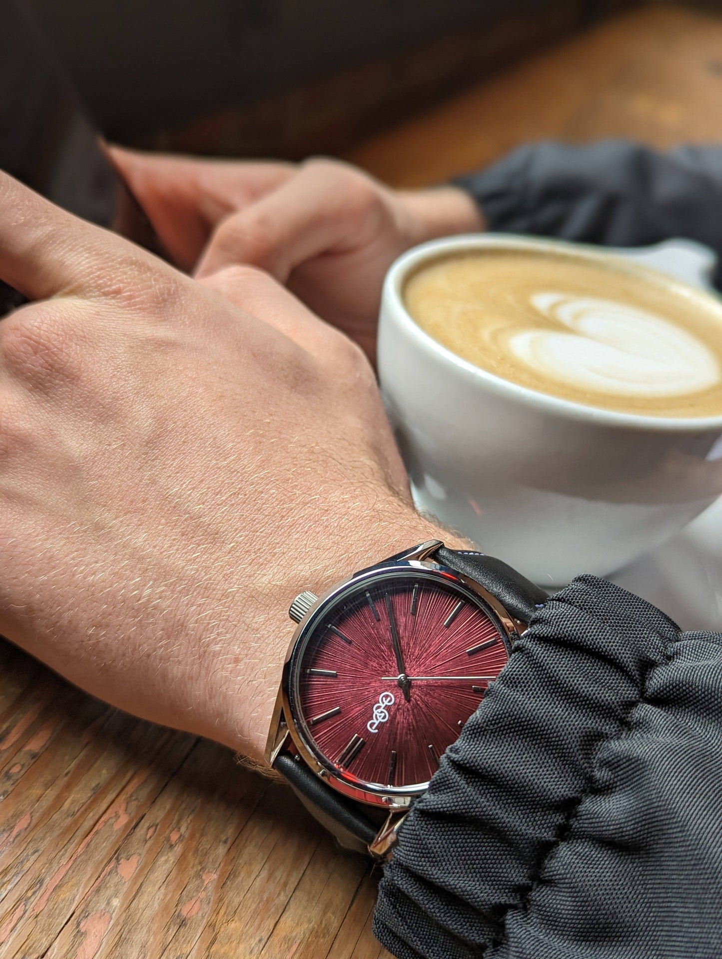 Burgundy Sunburst Watch  from the Beyond Boring Watch Company