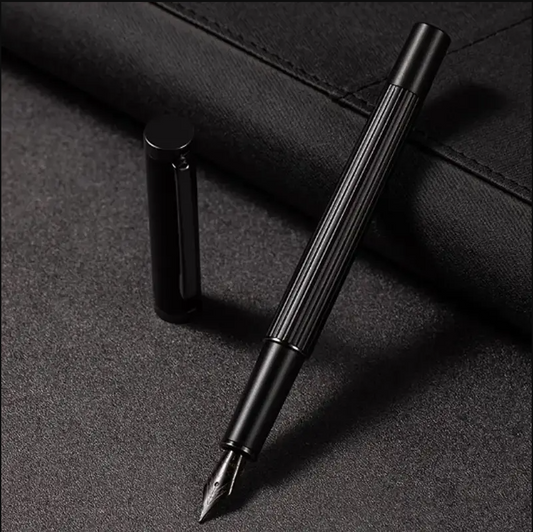 BLACK Premium New Jinhao 88 Metal Brass Fountain Pen Fine Nib (.5mm)