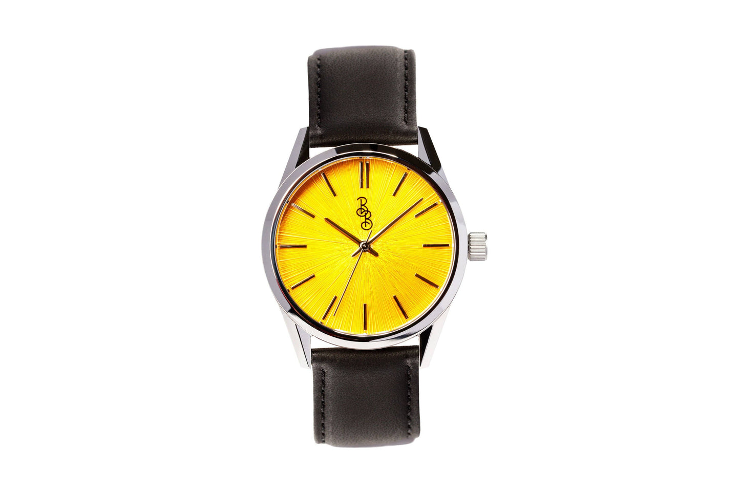 Yellow Sunburst Watch  from the Beyond Boring Watch Company