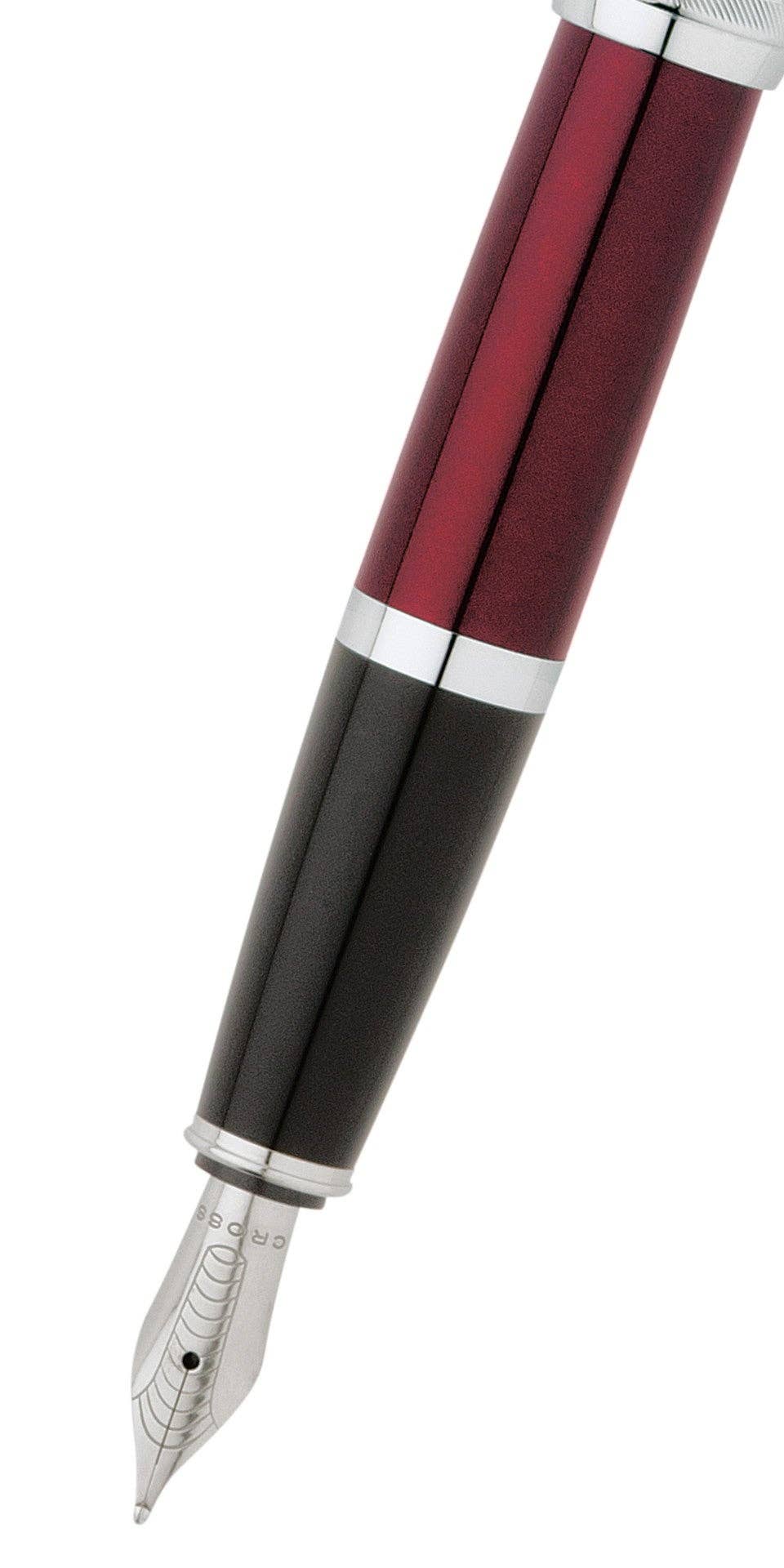 Bailey™ by AT Cross Red Lacquer Stainless Steel Medium Nib Fountain Pen