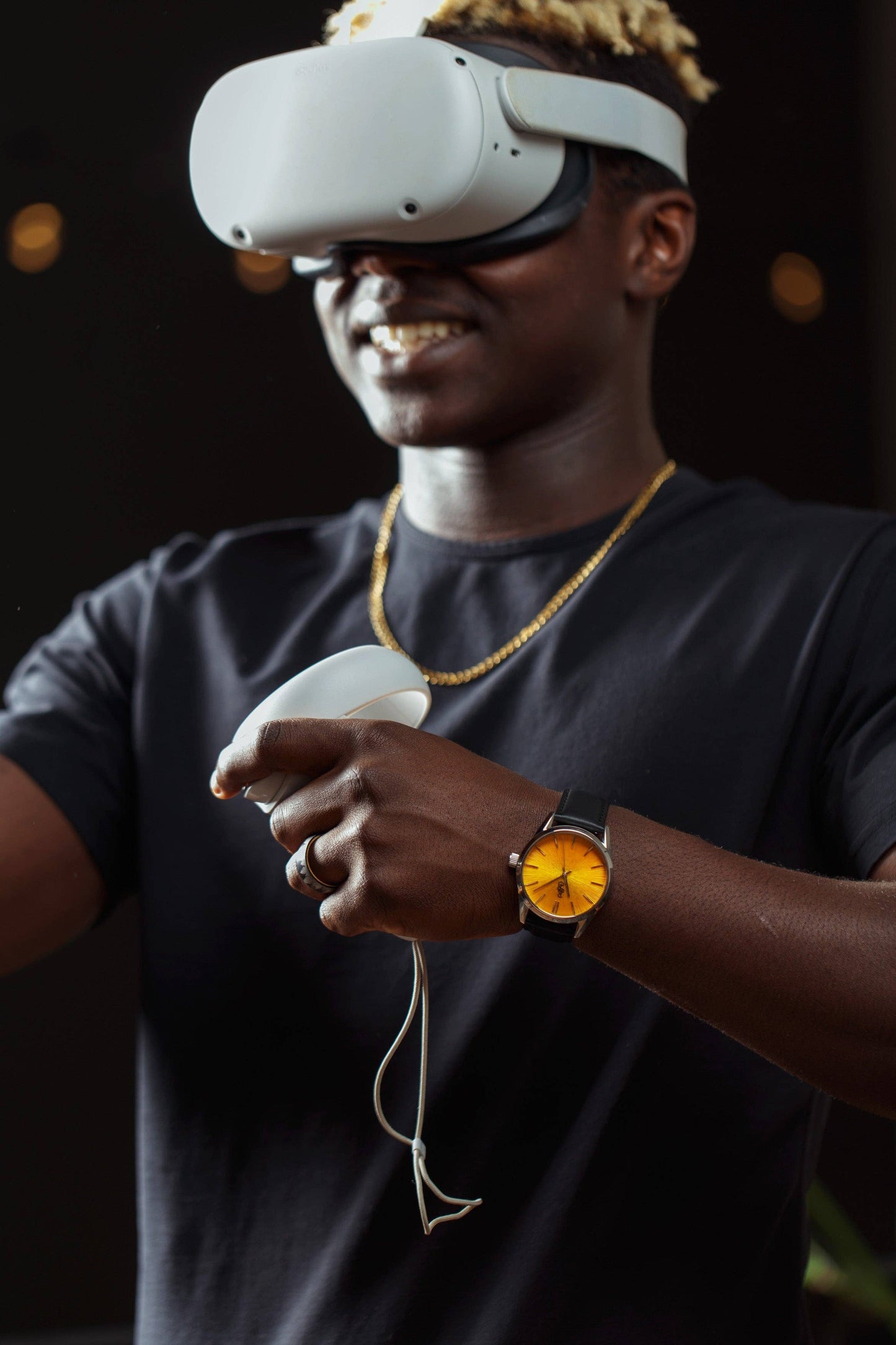 Yellow Sunburst Watch  from the Beyond Boring Watch Company