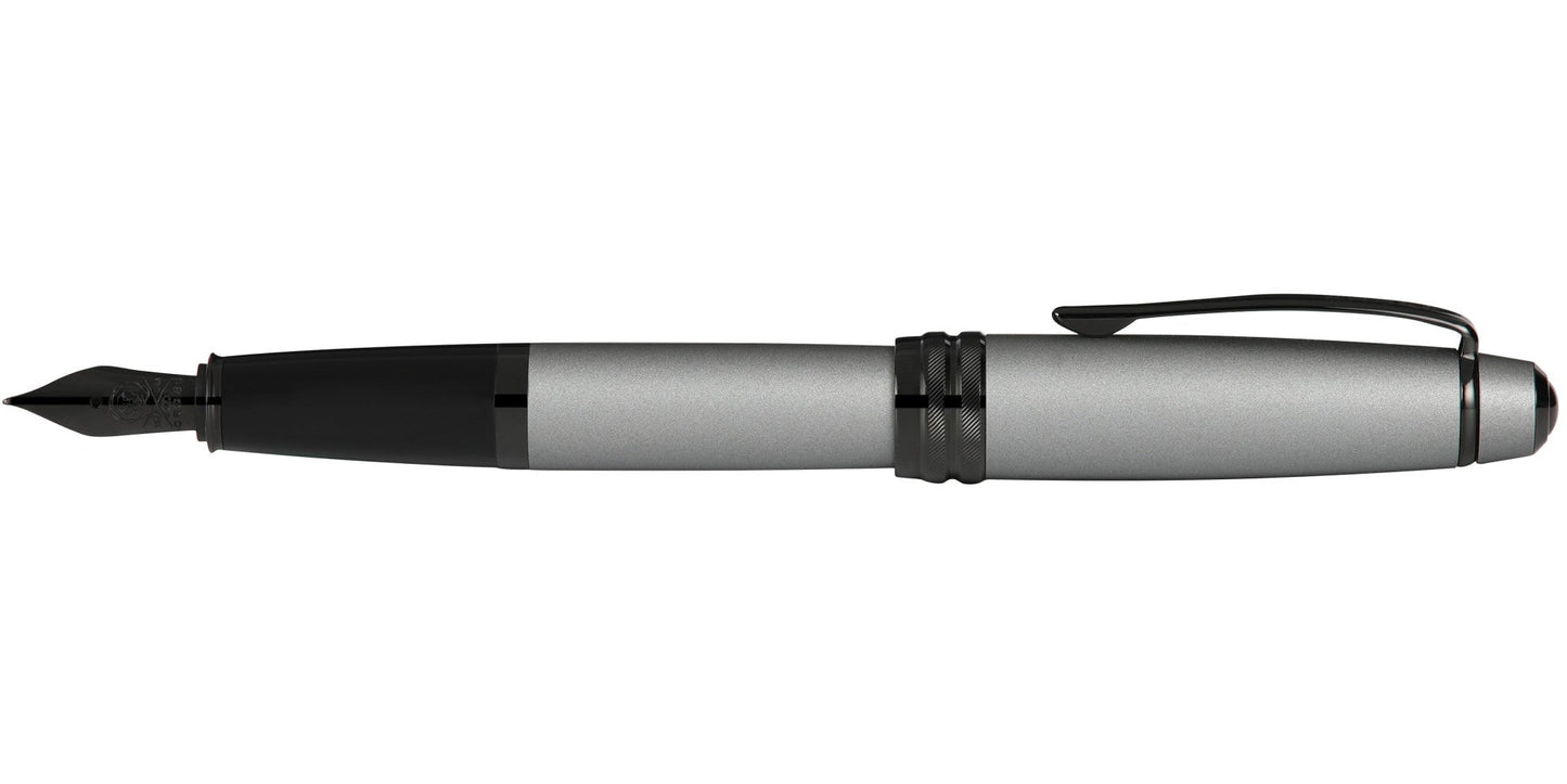 Bailey™ Matte Gray Lacquer Stainless Steel Extra-Fine Nib Fountain Pen