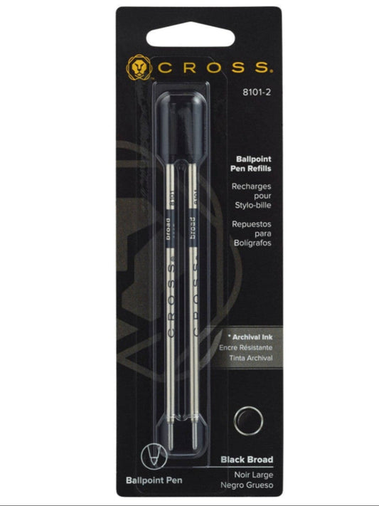 Ballpoint Pen Refill - Black - Broad - Dual Pack