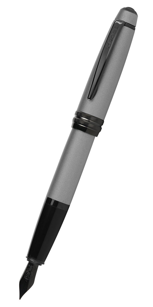 Bailey™ Matte Gray Lacquer Stainless Steel Medium Nib Fountain Pen
