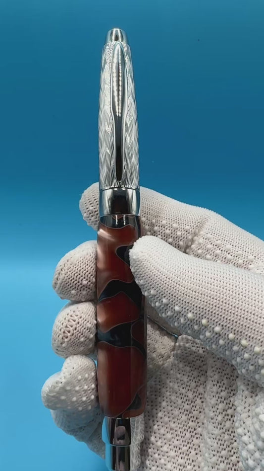 Hand-made Pressimo from Doc Pens - Tiger's Eye