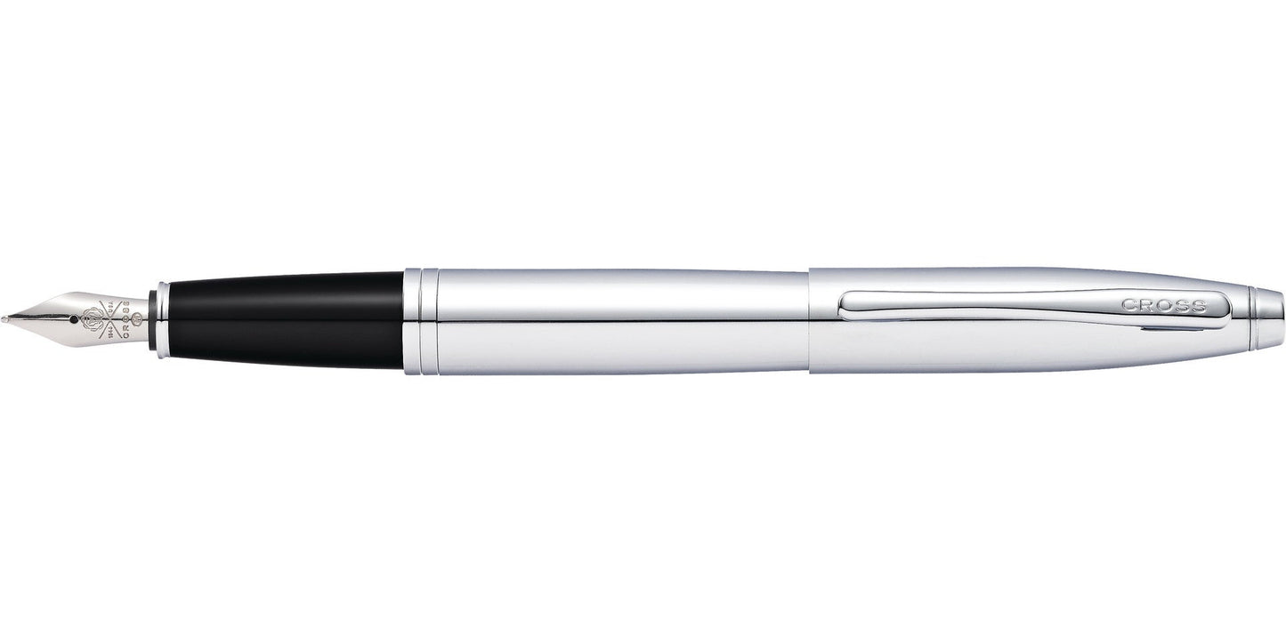 Calais™ Polished Chrome Stainless Steel Medium Nib Fountain Pen